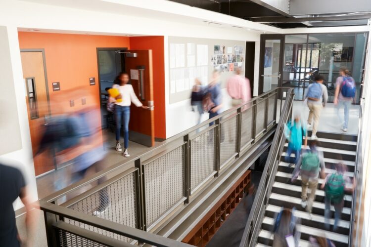 School hallway - Evolv Technology's screening helps Niagara schools