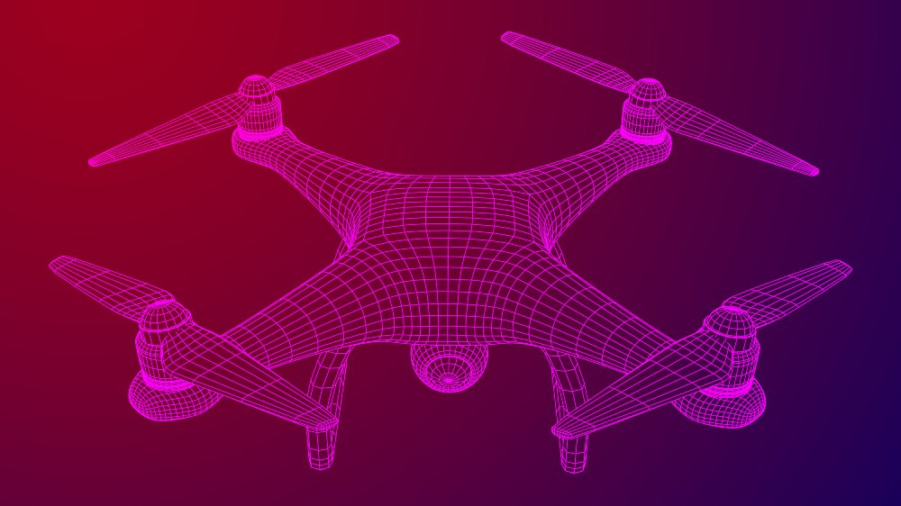 Drone on pink background