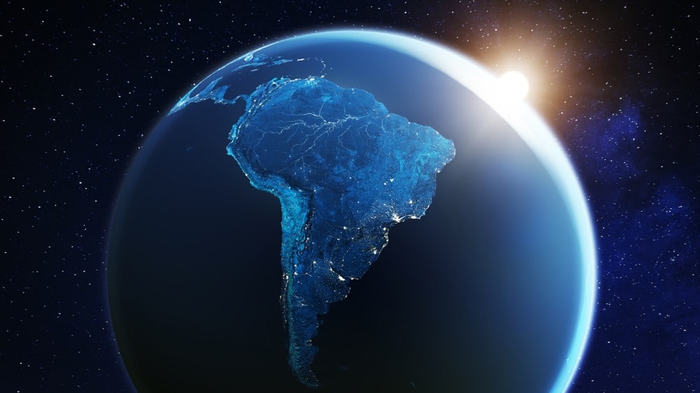 Latin America - map - where Motorola Solutions released radio