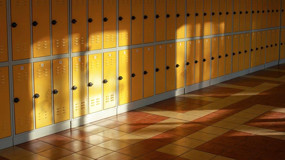 Lockers in school - where ZeroEyes AI-based gun detection is deployed