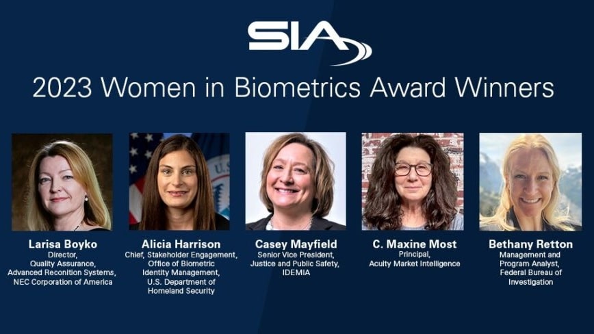 SIA Women in Biometrics - award winners