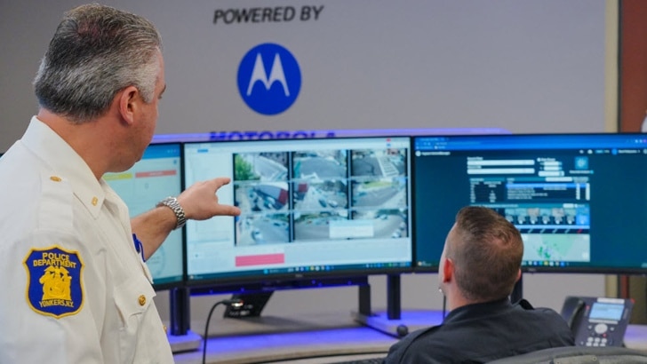 New AWARE Control Center room - Yonkers police department and Motorola Solutions