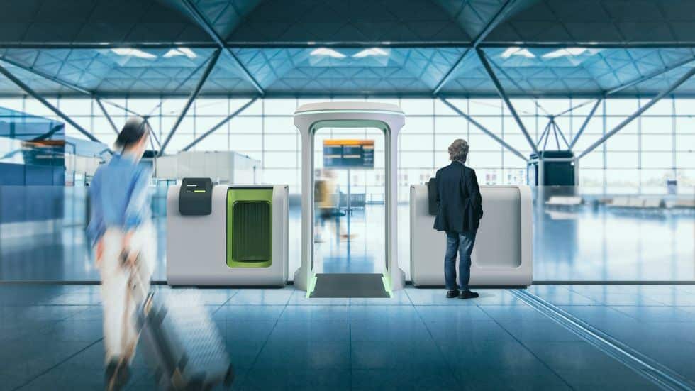 Airport security - self-scanning checkpoint