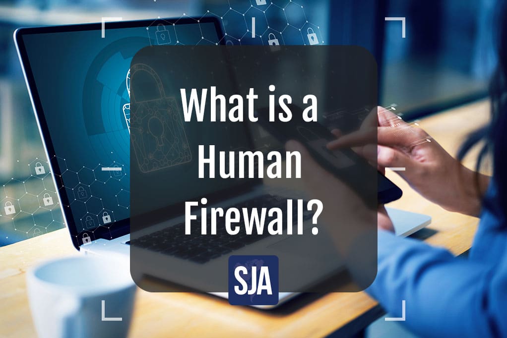 A cybersecurity image with text saying what is a human firewall