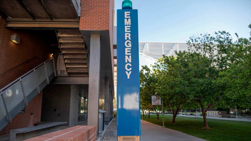 Emergency tower at University of Arizona - security strategies
