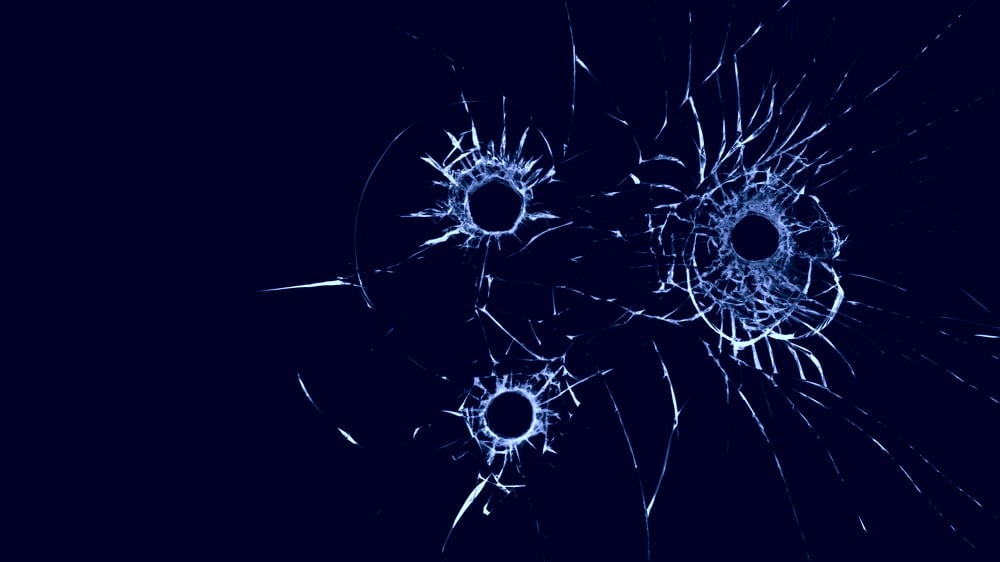 Gunshots in glass - gunshot detection