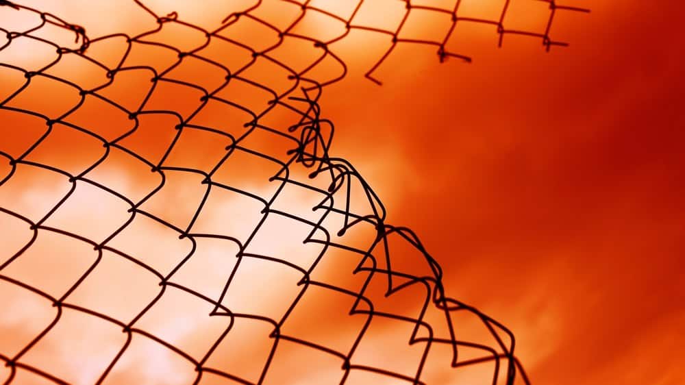 Broken fence - perimeter security