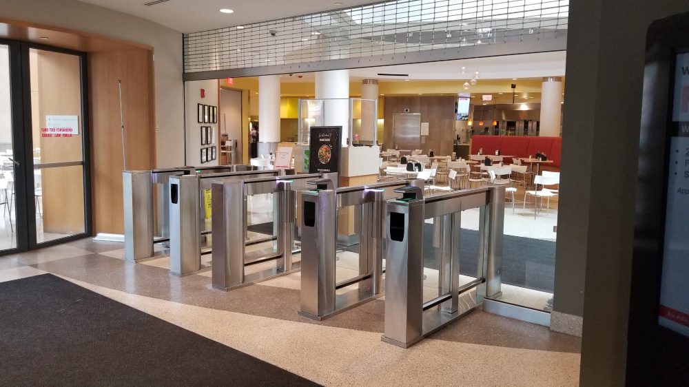 Automatic Systems - turnstiles at entrance