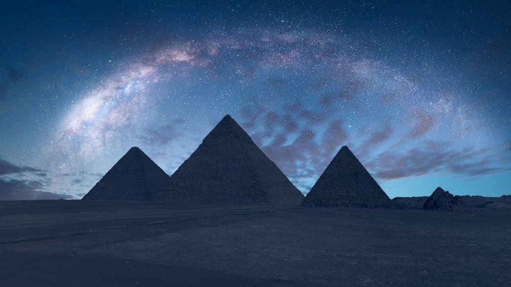 Giza pyramid complex - security screening from Garrett deployed