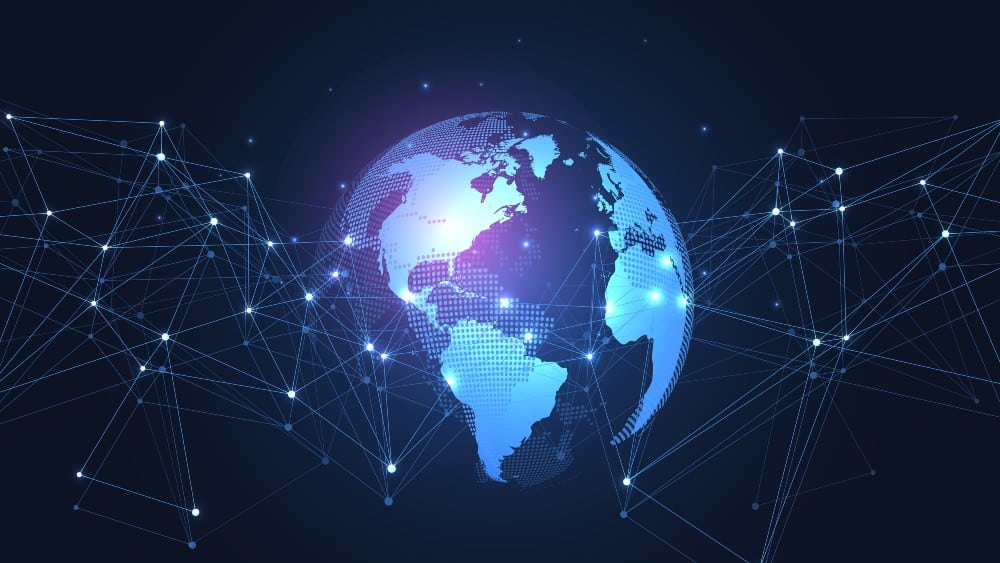 Blue globe - intelligent video
