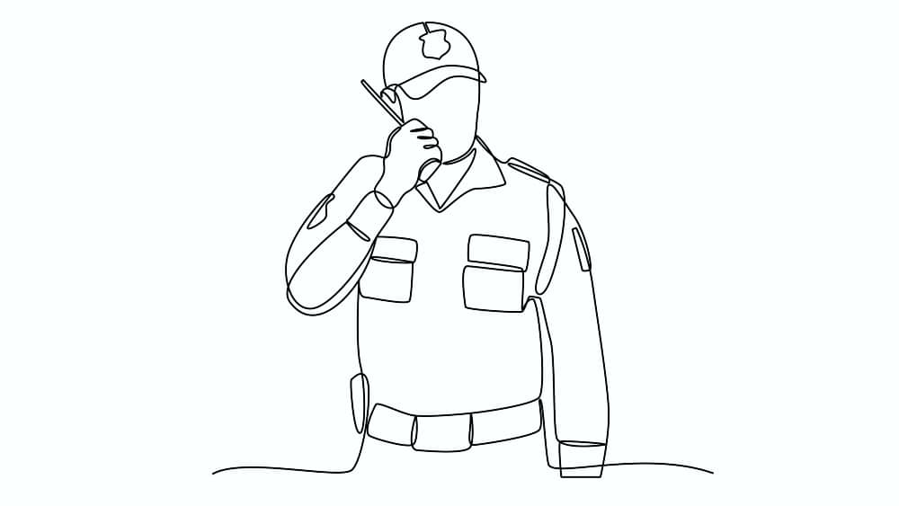 Security guard outline