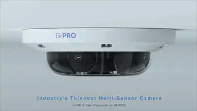 i-PRO New Multi-Sensor Camera - the thinnest CCTV camera on the market with AI Engine