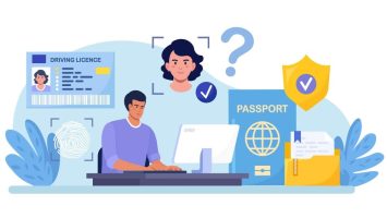 Identity verification - man with passport